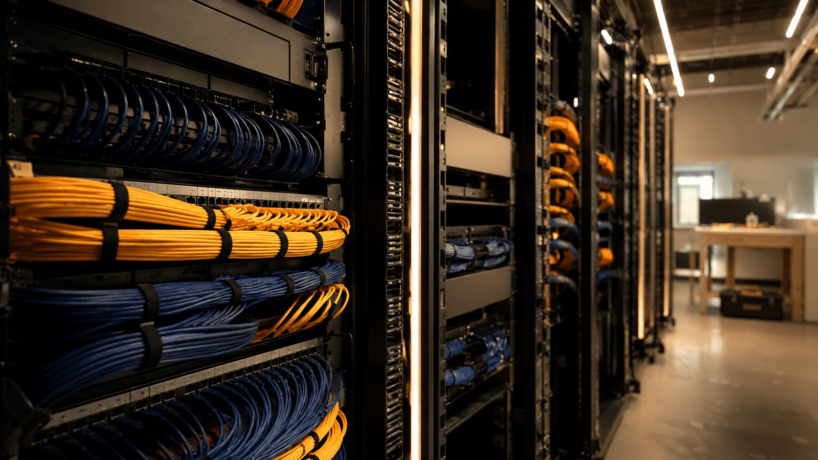 Structured cabling and network racks - ISIT office fit-out and commissioning